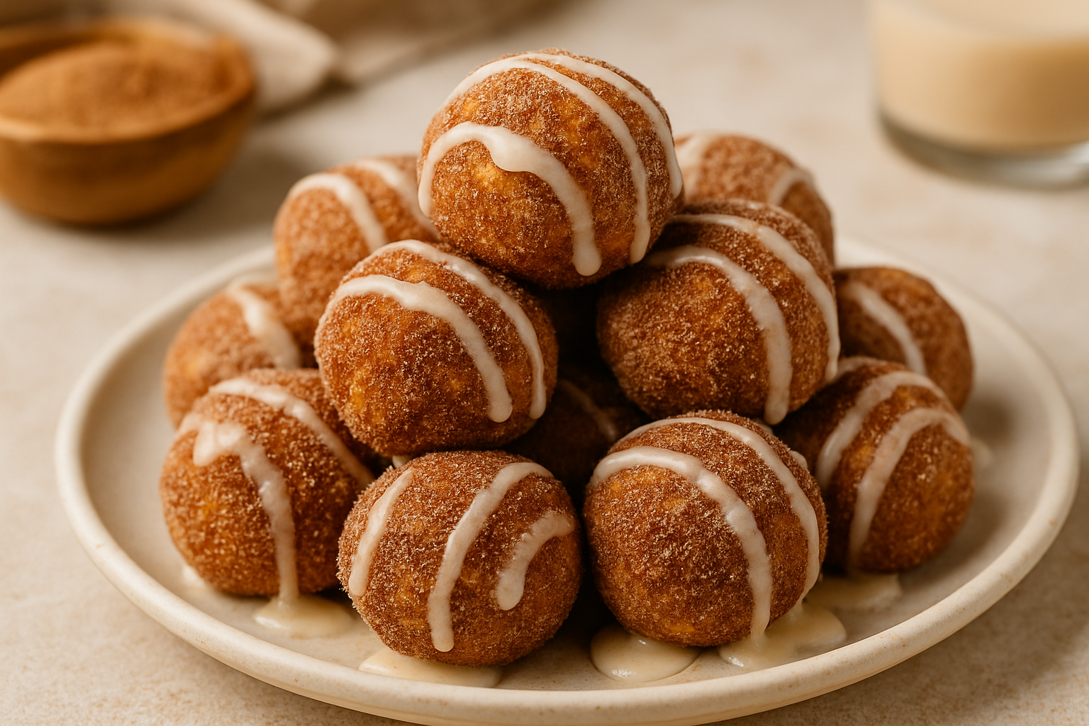 Gluten-Free Cinnamon Roll Donut Holes