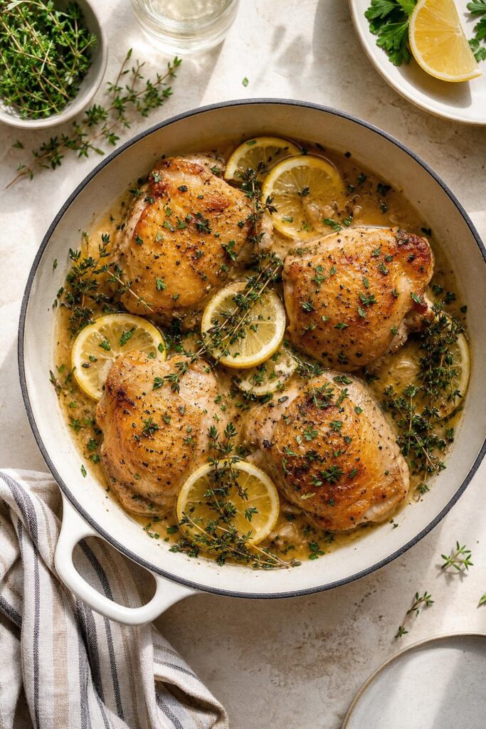 Gluten-Free Lemon Thyme Chicken Skillet