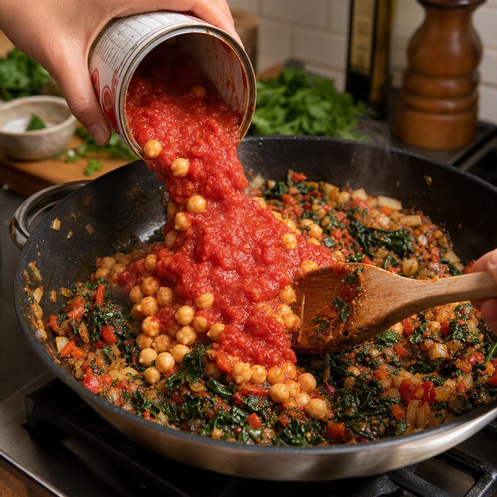 Gluten-Free Spicy Chickpea Shakshuka step 3