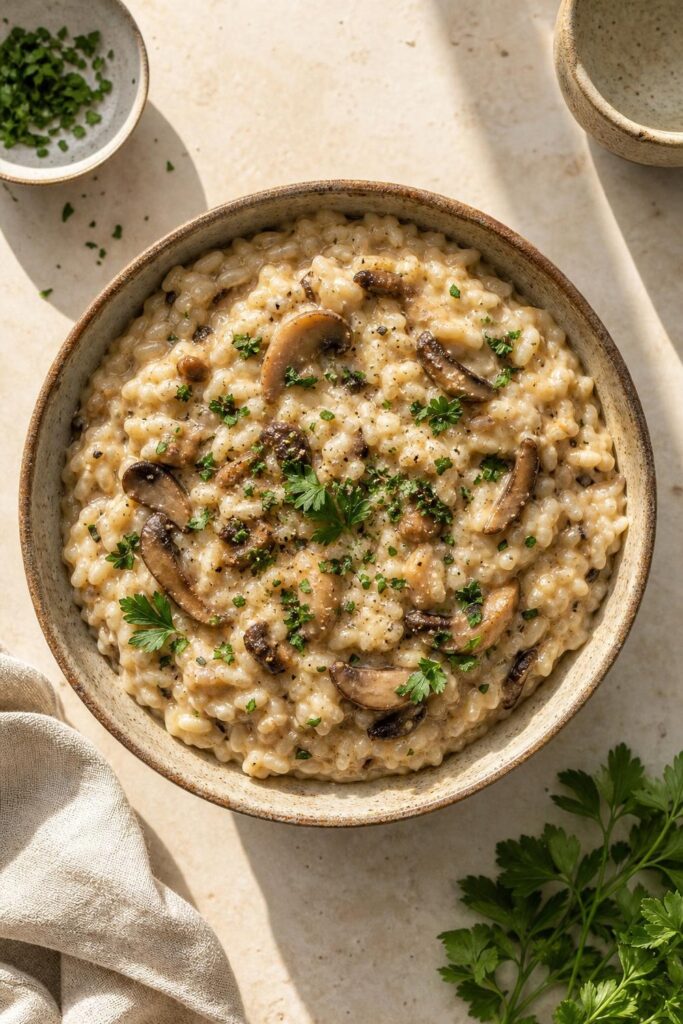 Creamy Gluten-Free Mushroom Risotto