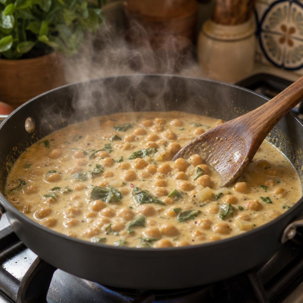 Gluten-Free Chickpea and Spinach Curry step 3