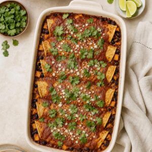 Gluten-Free Sweet Potato and Black Bean Enchiladas