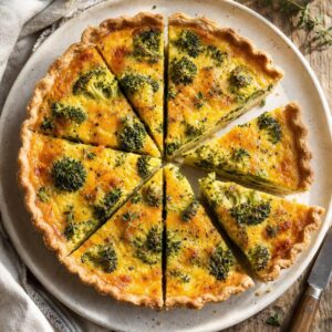 Cheesy Gluten-Free Broccoli Cheddar Quiche