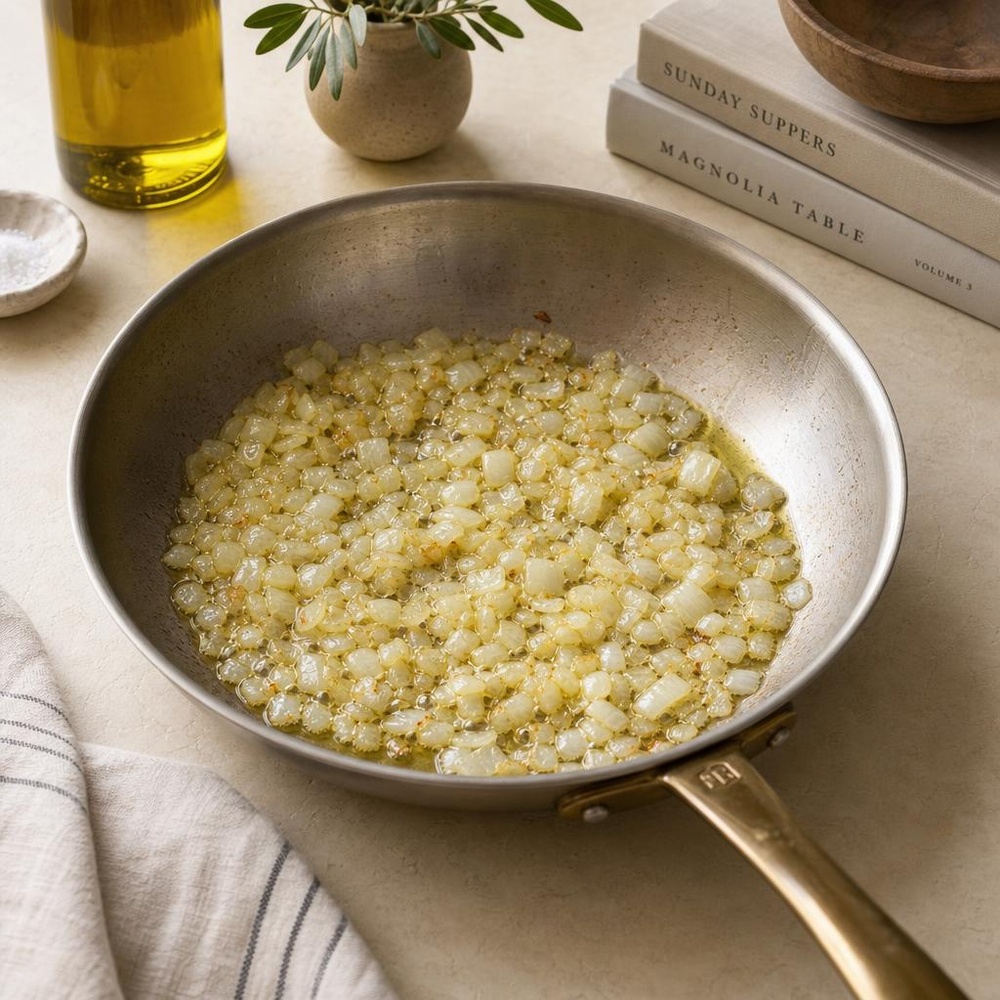 Gluten-Free Creamy Tomato Basil Risotto step 1