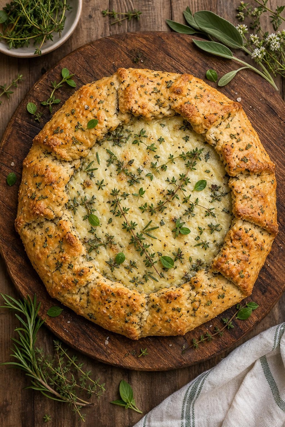 Savory Gluten-Free Herb and Cheese Galette