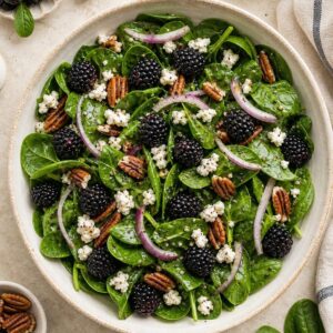 Gluten-Free Savory Blackberry Spinach Salad