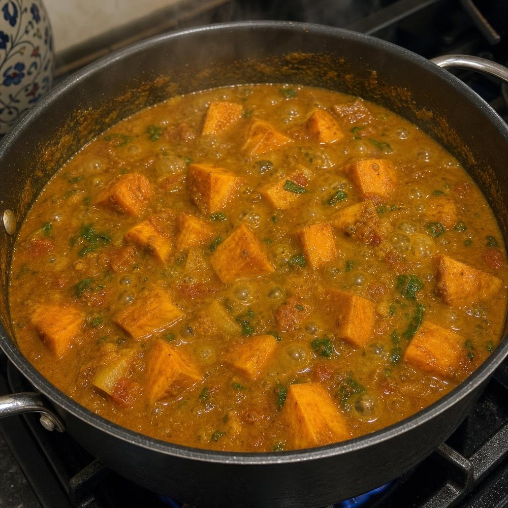 Gluten-Free Sweet Potato and Chickpea Curry step 3